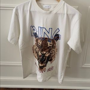 Anine Bing white Tiger Tee- New without tag
